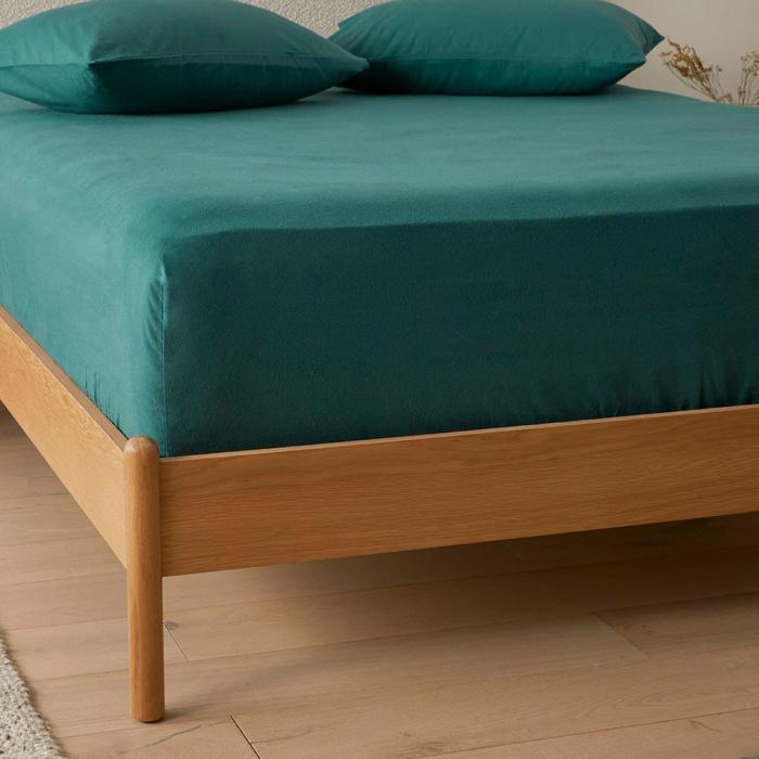 Flannelette |  Flannelette Teal Plain Dye Sheet Separates Bedlinen Flannelette