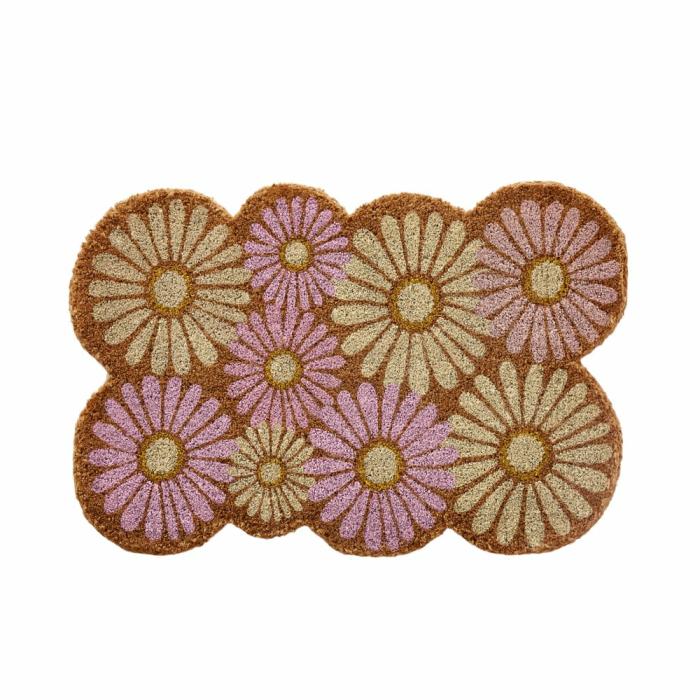 Floor Rugs & Mats |  Coir Flower Power Doormat Floor Rugs & Mats Floor Rugs & Mats