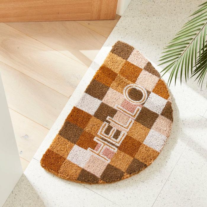 Floor Rugs & Mats |  Coir Hello Check Doormat Floor Rugs & Mats Floor Rugs & Mats