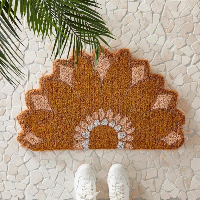 Floor Rugs & Mats |  Coir Retro Flower Doormat Floor Rugs & Mats Floor Rugs & Mats