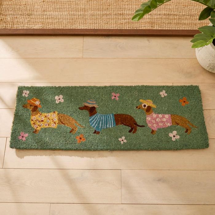 Floor Rugs & Mats |  Coir Summertime Dachshund Doormat Floor Rugs & Mats Floor Rugs & Mats