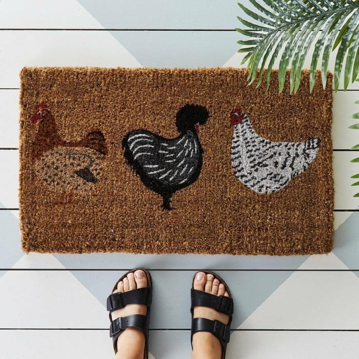 Floor Rugs & Mats |  Coir Three Chooks Doormat Floor Rugs & Mats Floor Rugs & Mats