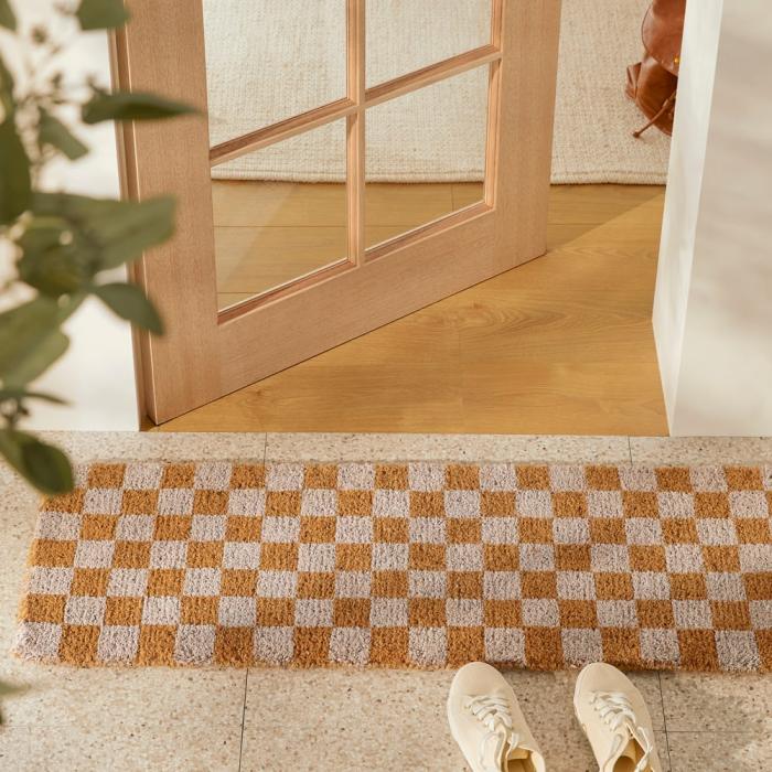 Floor Rugs & Mats |  Coir White Checkerboard Doormat Floor Rugs & Mats Floor Rugs & Mats