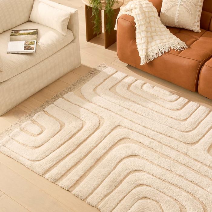 Floor Rugs & Mats |  Elwood Ivory & Natural Rug Floor Rugs & Mats Floor Rugs & Mats