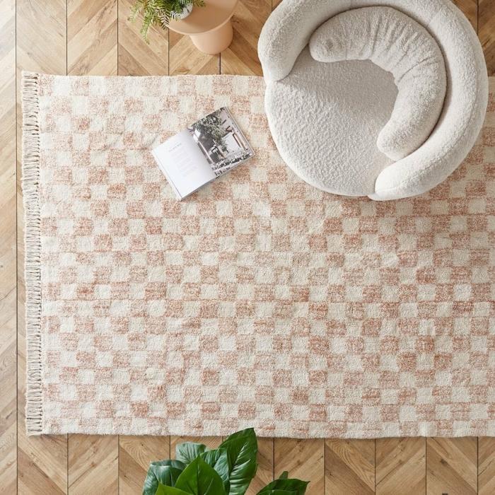 Floor Rugs & Mats |  Hanover Caramel & Natural Check Rug Floor Rugs & Mats Floor Rugs & Mats