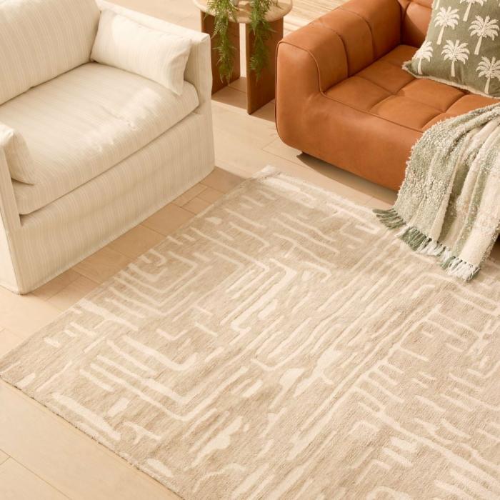 Floor Rugs & Mats |  Modern Beige & Ivory Rug Floor Rugs & Mats Floor Rugs & Mats