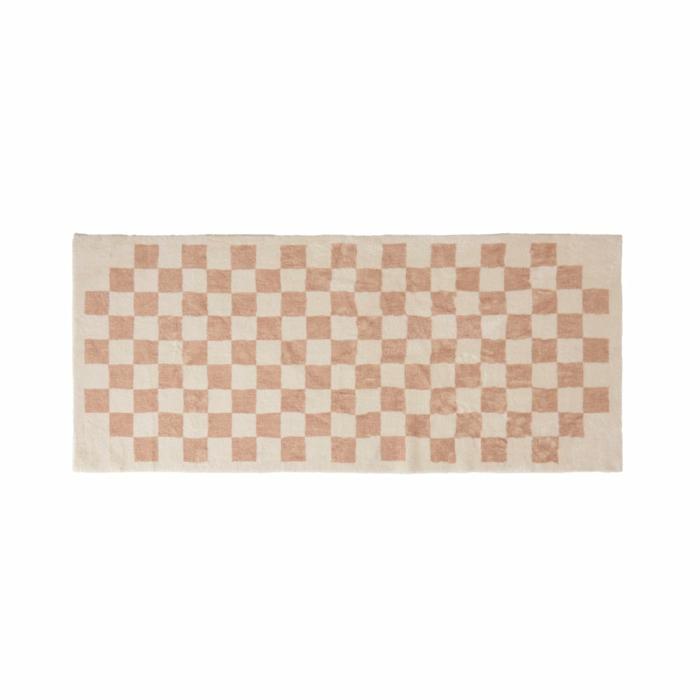 Floor Rugs & Mats |  Supersoft Checkerboard Nude Washable Rug Runner Floor Rugs & Mats Floor Rugs & Mats