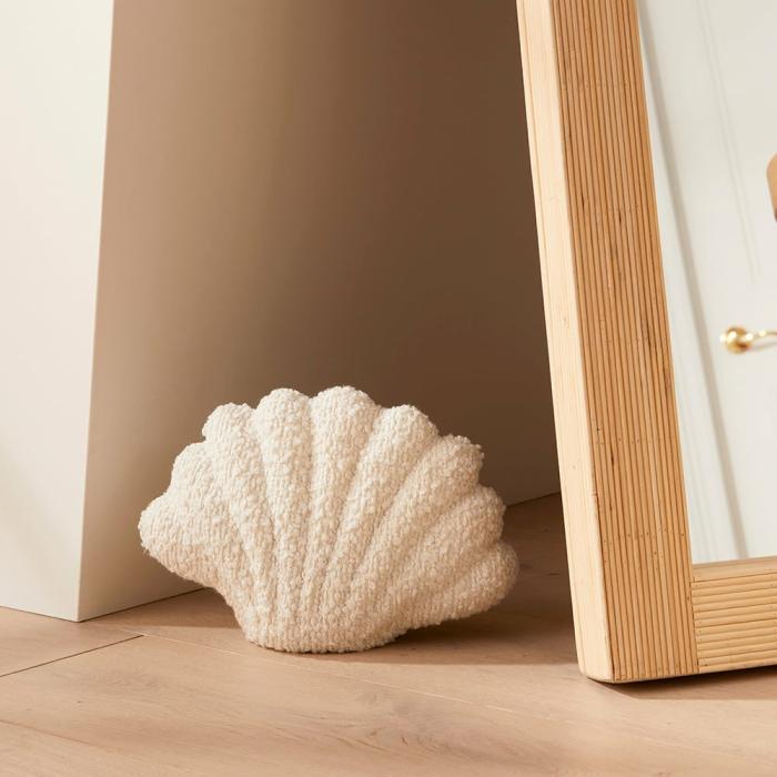 Home Decor |  Boucle Shell Snow Door Stop Home Decor Home Decor