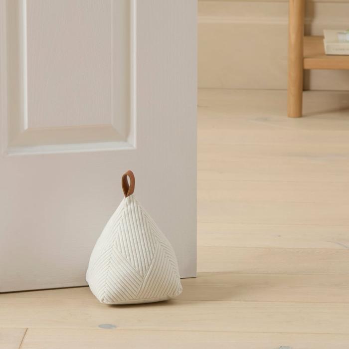 Home Decor |  Corduroy White Door Stop Home Decor Home Decor