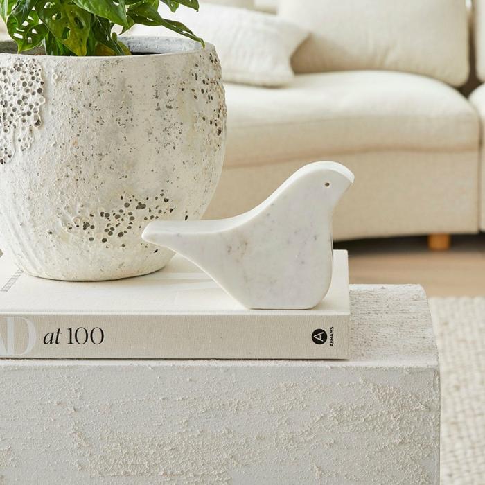 Home Decor |  Elba White Marble Bird Home Decor Home Decor