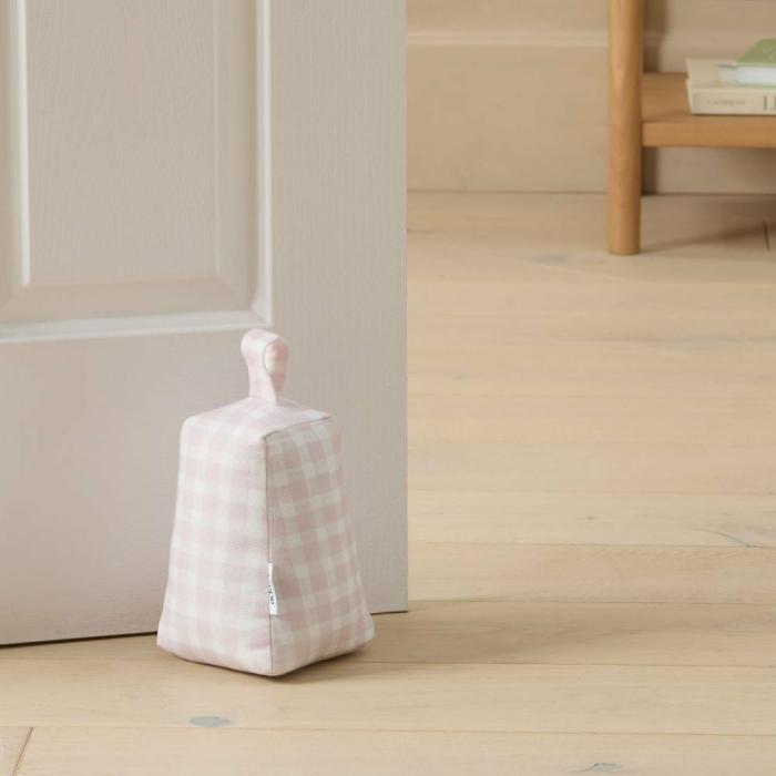 Home Decor |  Inka Pink Gingham Door Stop Home Decor Home Decor