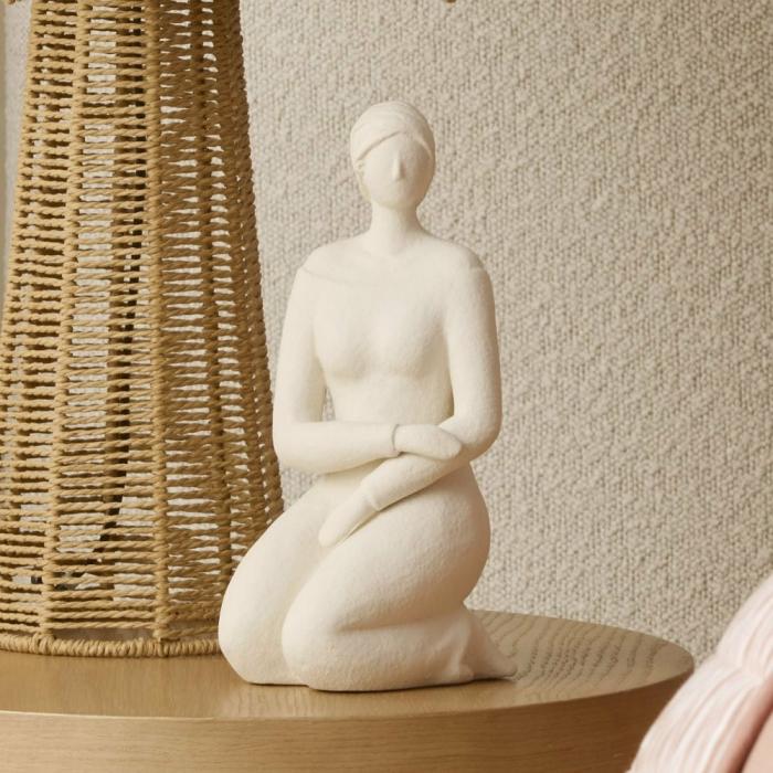 Home Decor |  Mila White Turning Statue Home Decor Home Decor