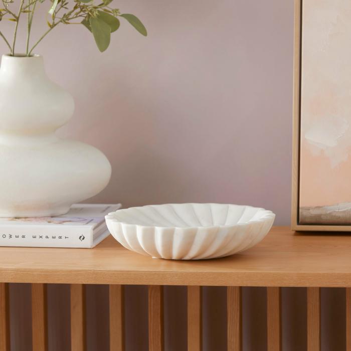 Home Decor |  Myra White Scalloped Bowl Home Decor Home Decor