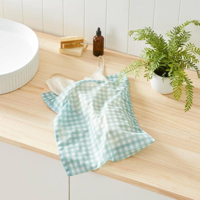 Laundry |  Laundry Sage Gingham Wash Bag Laundry Laundry