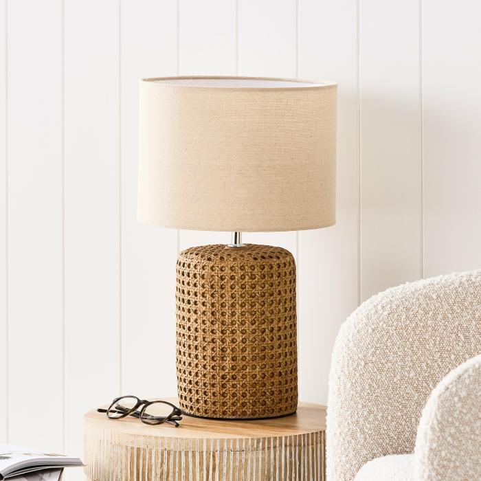 Lighting |  Bahama Natural & Linen Table Light Home Styling Lighting