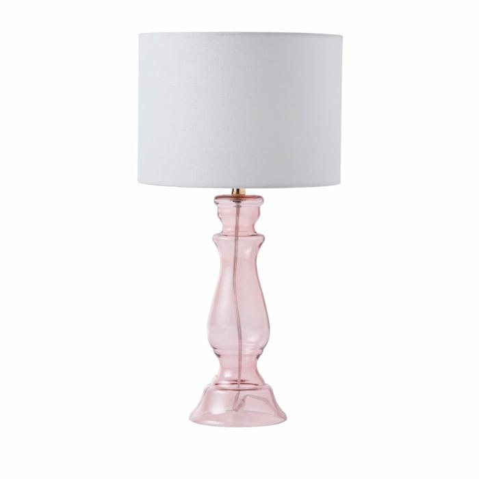 Lighting |  Claudette Pink Glass Table Light Home Styling Lighting