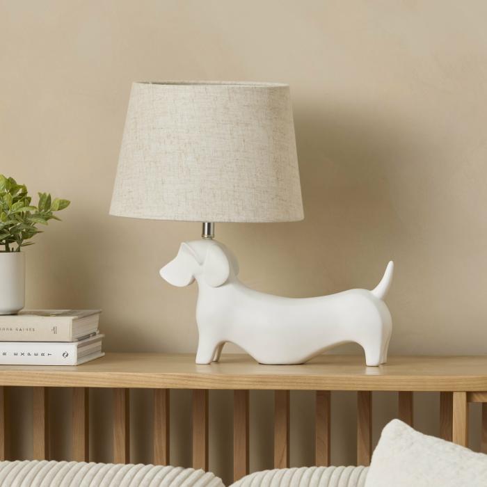 Lighting |  Dachshund White Table Light Home Styling Lighting