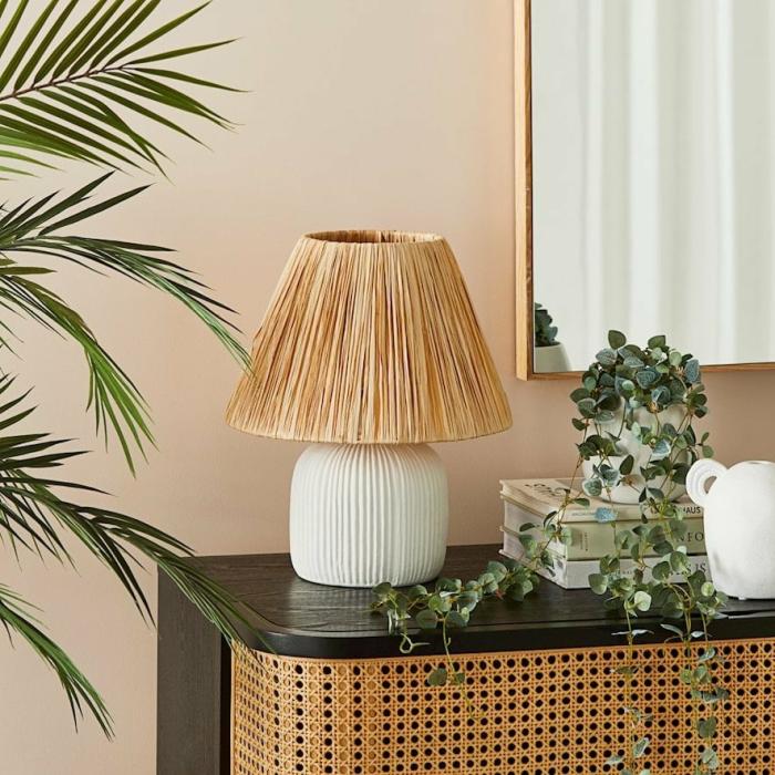 Lighting |  Mali White & Natural Small Table Light Home Styling Lighting