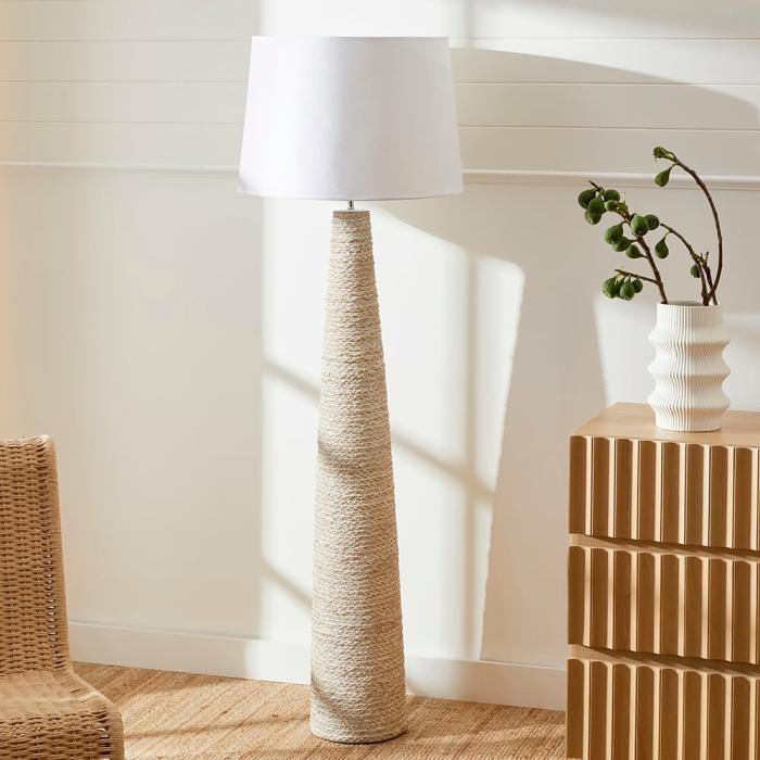 Lighting |  Somers Natural And White Floor Light Home Styling Lighting