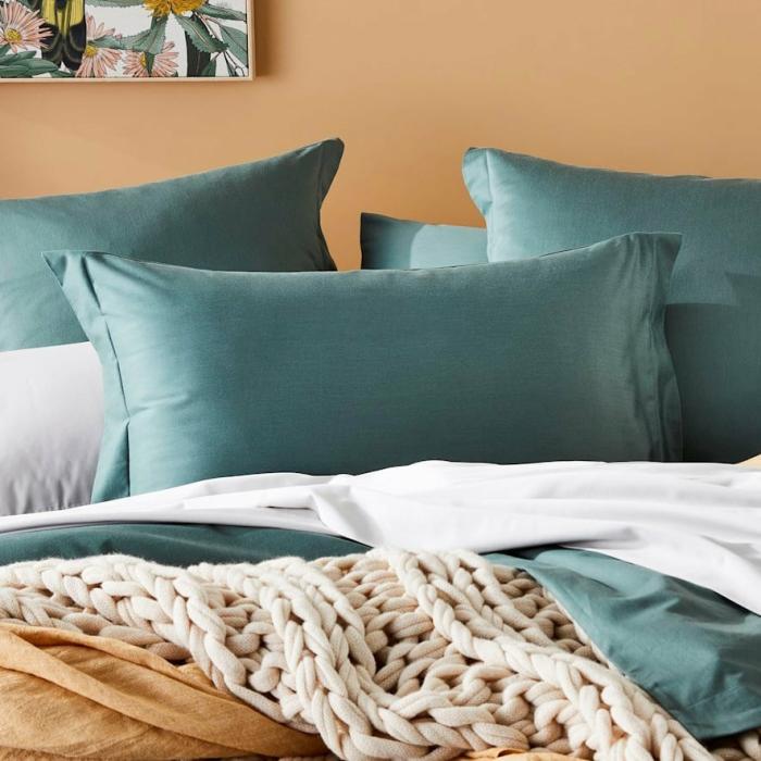 Pillowcases |  600Tc Bamboo Cotton Sage Pillowcase Bedlinen Pillowcases