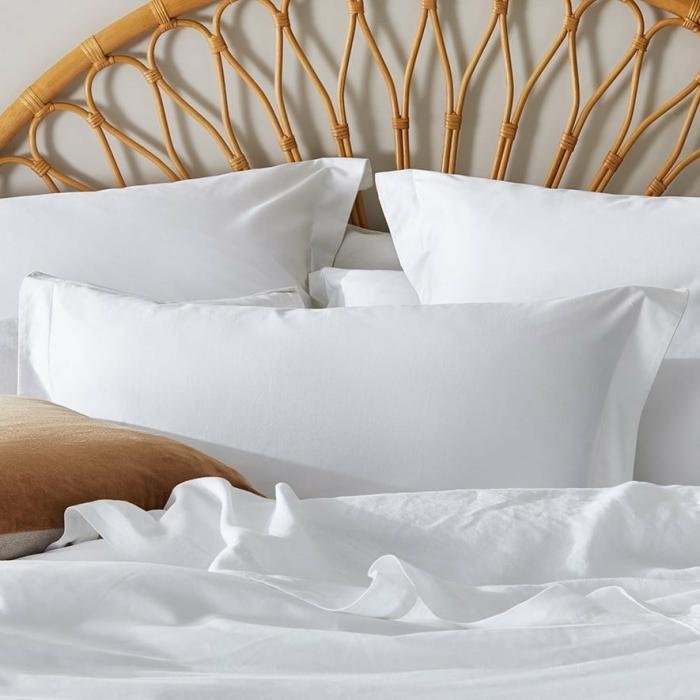 Pillowcases |  600Tc Bamboo Cotton White Pillowcase Bedlinen Pillowcases