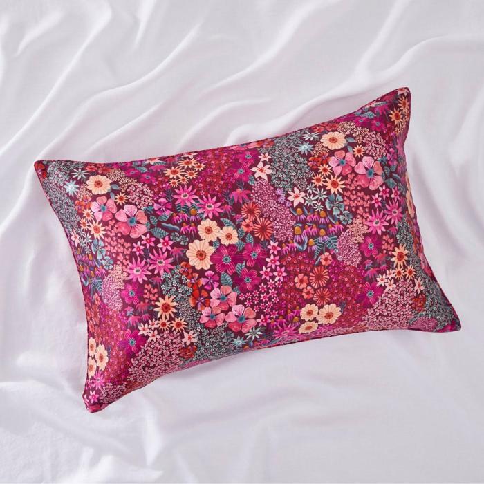 Pillowcases |  Berry Field Pure Silk Printed Pillowcase Bedlinen Pillowcases