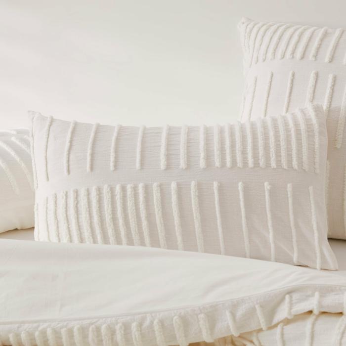 Pillowcases |  Cody White Tufted Pillowcases Bedlinen Pillowcases