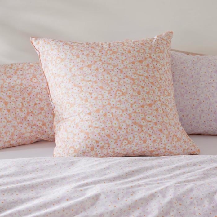 Pillowcases |  Daisy Meadow Peach Pillowcases Bedlinen Pillowcases