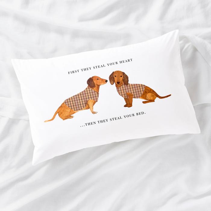 Pillowcases |  Dog Steals Your Heart Text Pillowcase Bedlinen Pillowcases