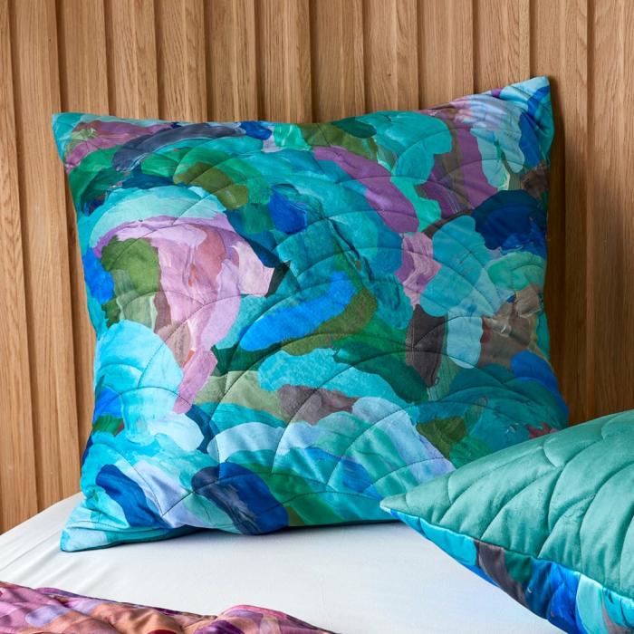 Pillowcases |  Erin Reinboth Sea Sprays Velvet Quilted Pillowcase Bedlinen Pillowcases