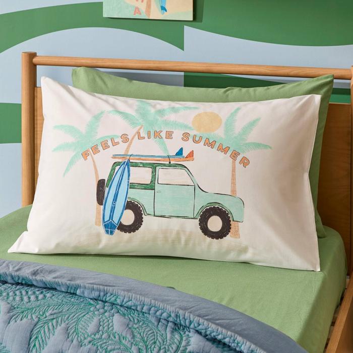 Pillowcases |  Feels Like Summer Text Pillowcase Kids Bedlinen Pillowcases