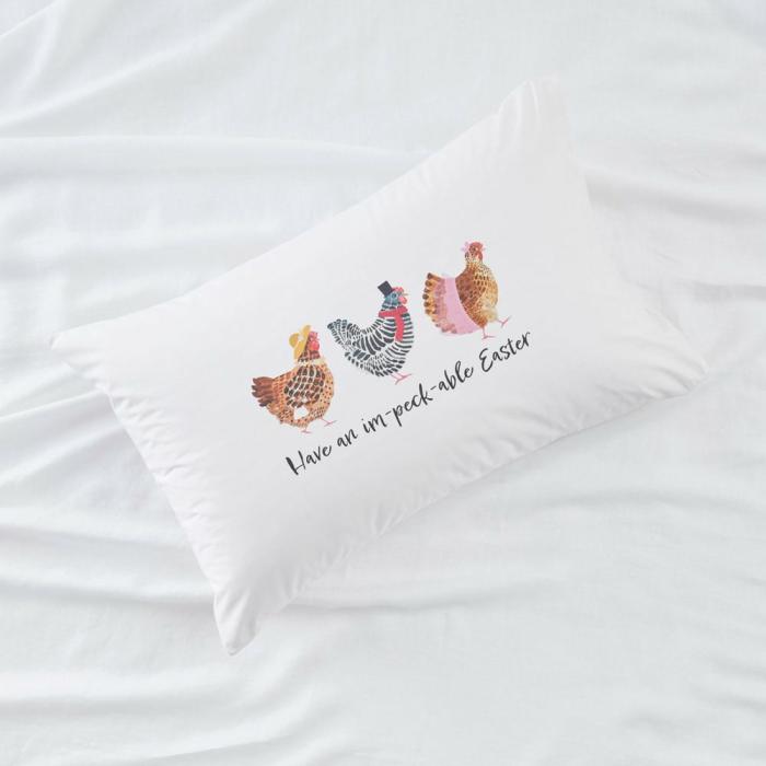 Pillowcases |  Have An Im-Peck-Able Easter Text Pillowcase Bedlinen Pillowcases