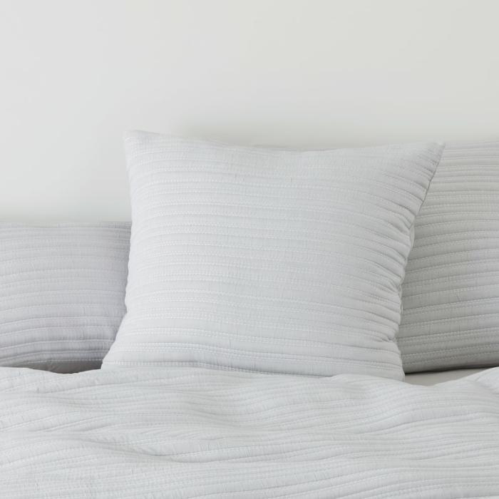 Pillowcases |  Hayman Soft Grey Quilted Pillowcases Bedlinen Pillowcases