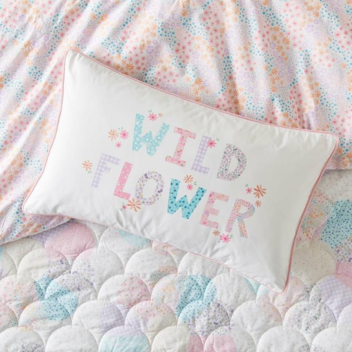 Pillowcases |  Heirloom Wild Flower White Pillowcase Kids Bedlinen Pillowcases