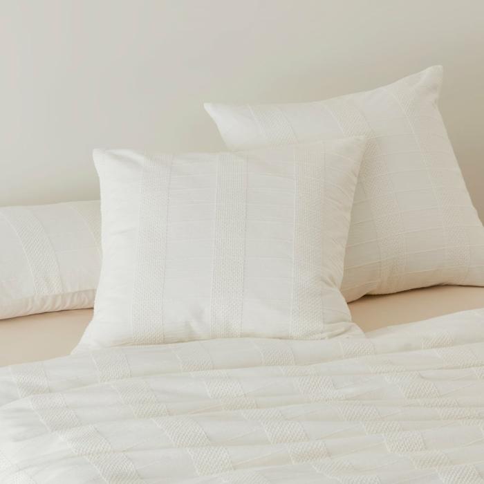 Pillowcases |  Hervey Off White Pillowcases Bedlinen Pillowcases