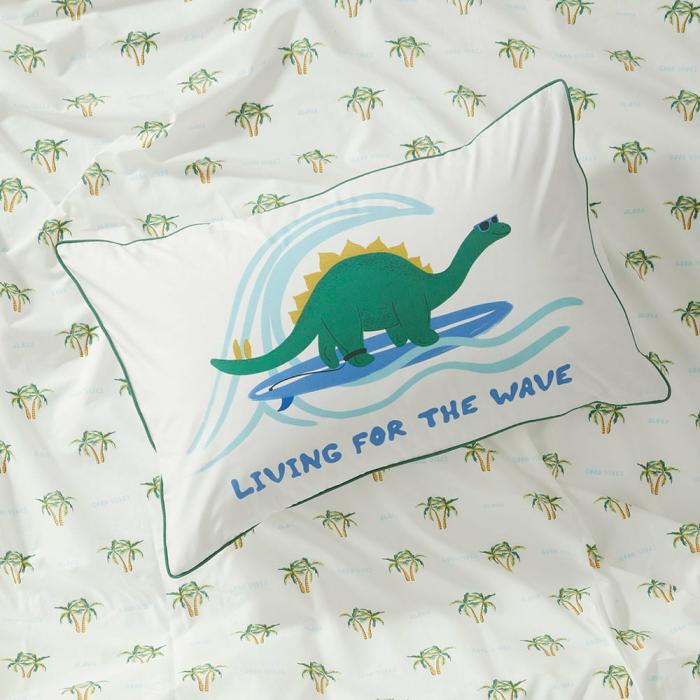 Pillowcases |  Living For The Wave Text Pillowcase Kids Bedlinen Pillowcases