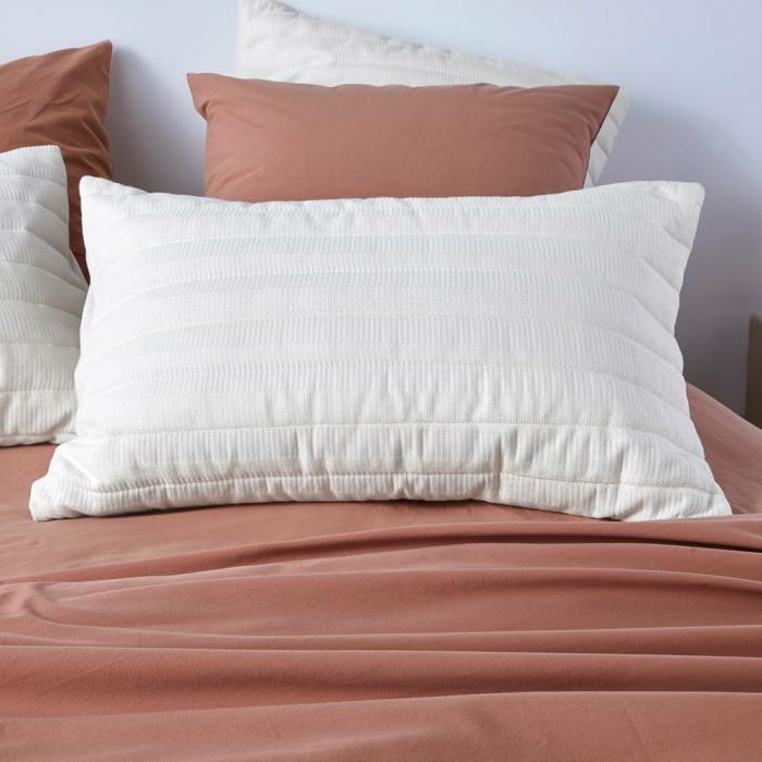 Pillowcases |  Nala Cream Quilted Pillowcases Bedlinen Pillowcases