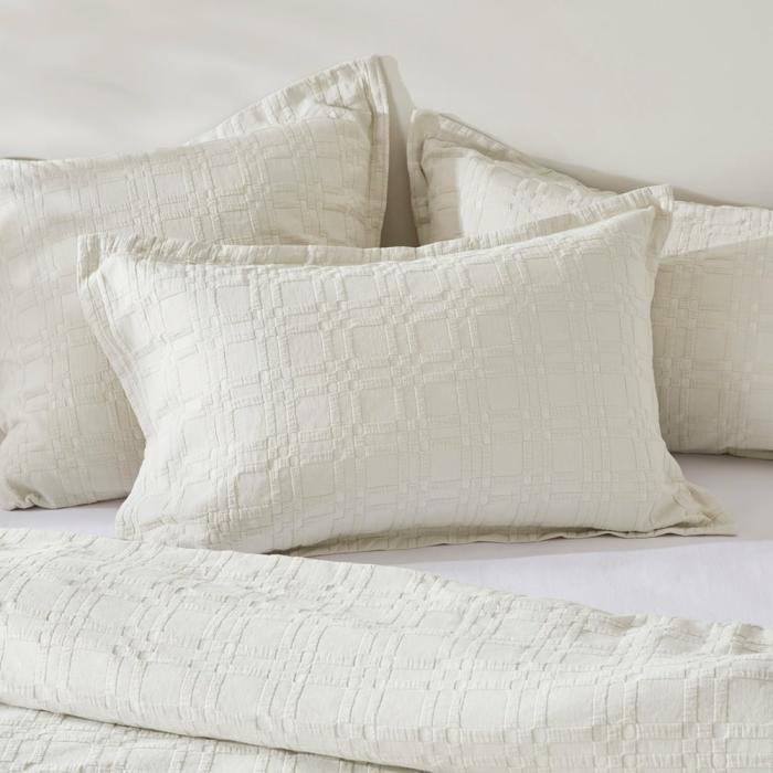 Pillowcases |  Portland Matelasse Oat Marle Pillowcases Bedlinen Pillowcases