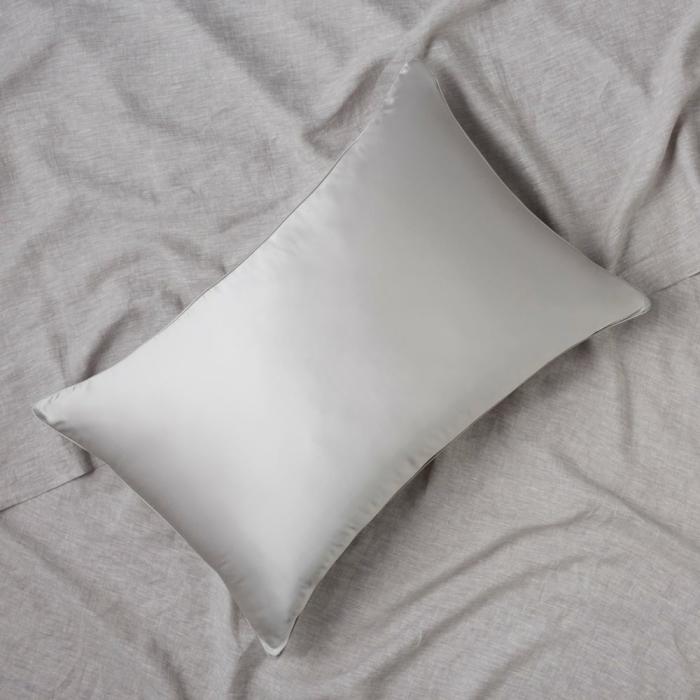 Pillowcases |  Pure Silk Silver Pillowcases Bedlinen Pillowcases