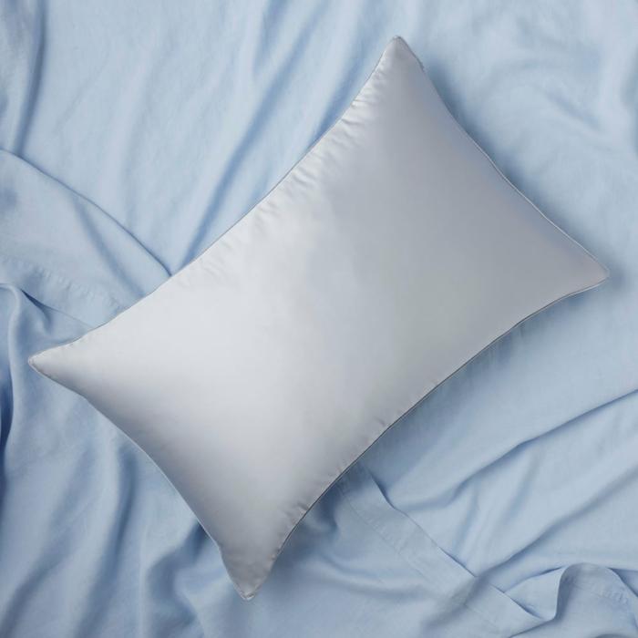 Pillowcases |  Pure Silk Soft Blue Pillowcases Bedlinen Pillowcases