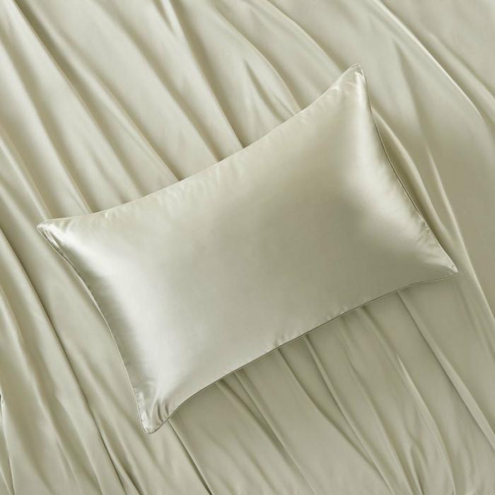 Pillowcases |  Pure Silk Tea Green Pillowcase Bedlinen Pillowcases