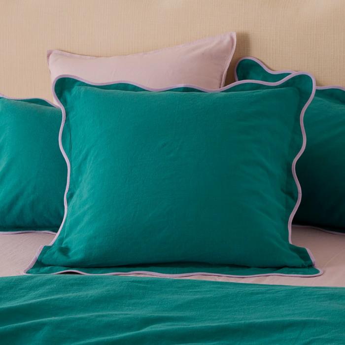 Pillowcases |  Scallop Teal Pillowcases Bedlinen Pillowcases