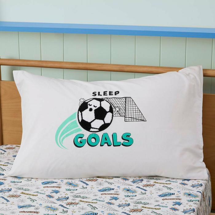 Pillowcases |  Sleep Goals Text Pillowcase Kids Bedlinen Pillowcases