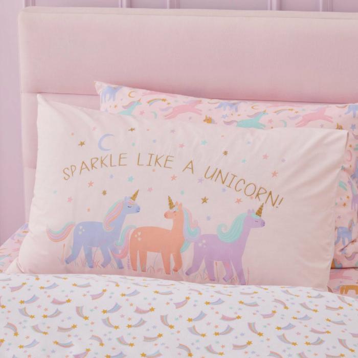 Pillowcases |  Sparkle Like A Unicorn Text Pillowcase Kids Bedlinen Pillowcases