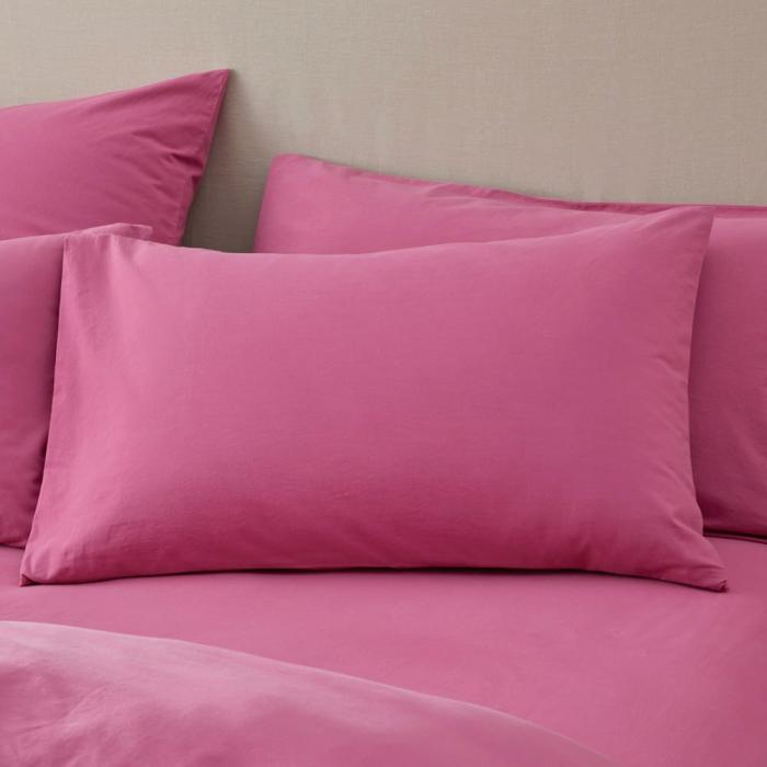 Pillowcases |  Stonewashed Cotton Boysenberry Pillowcases Bedlinen Pillowcases