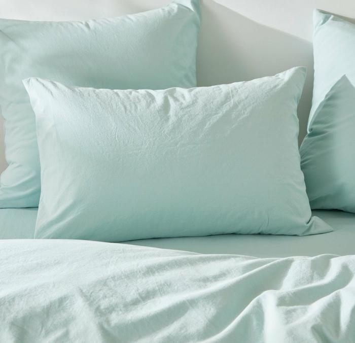 Pillowcases |  Stonewashed Cotton Mint Pillowcases Bedlinen Pillowcases