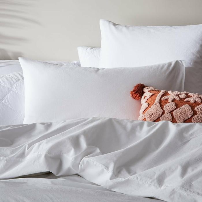 Pillowcases |  Stonewashed Cotton White Pillowcase Bedlinen Pillowcases