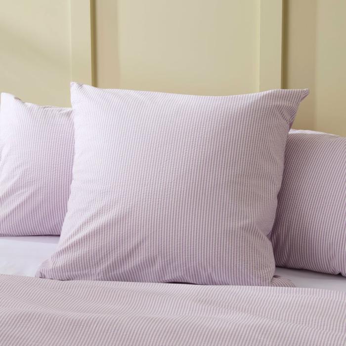 Pillowcases |  Talia Stripe Lilac Pillowcases Bedlinen Pillowcases