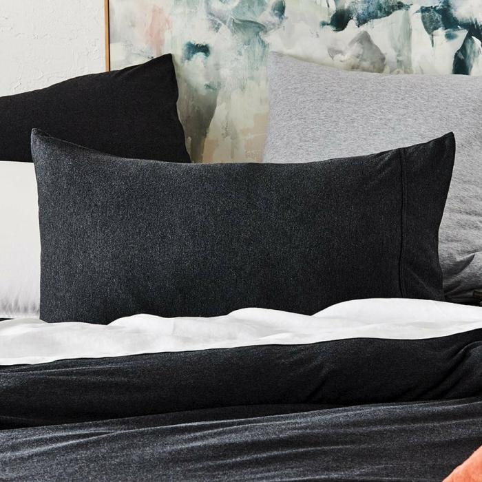 Pillowcases |  Ultra Soft Jersey Black Marble Pillowcase Bedlinen Pillowcases