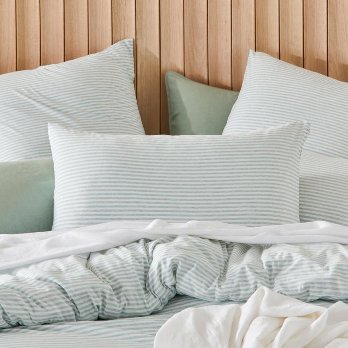 Pillowcases |  Ultra Soft Jersey Stem Stripe Pillowcases Bedlinen Pillowcases